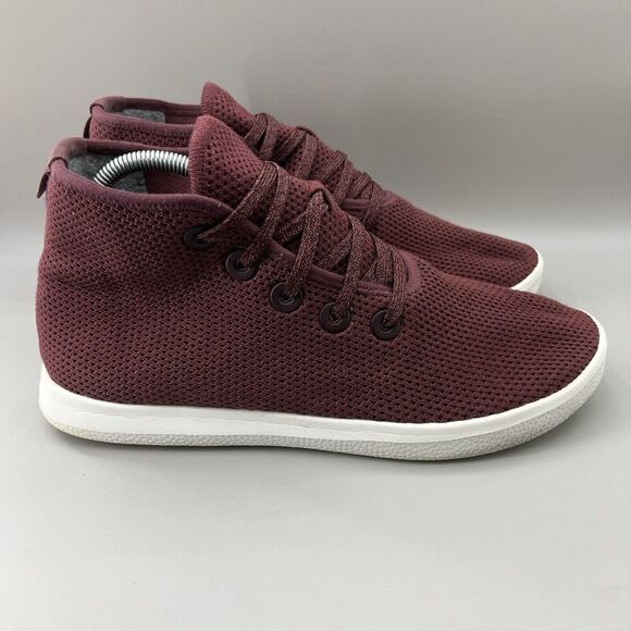 allbirds Other - Allbirds Tree Toppers Men Size 10 Shoes Burgundy Red High Top Sneakers 0918 RM1